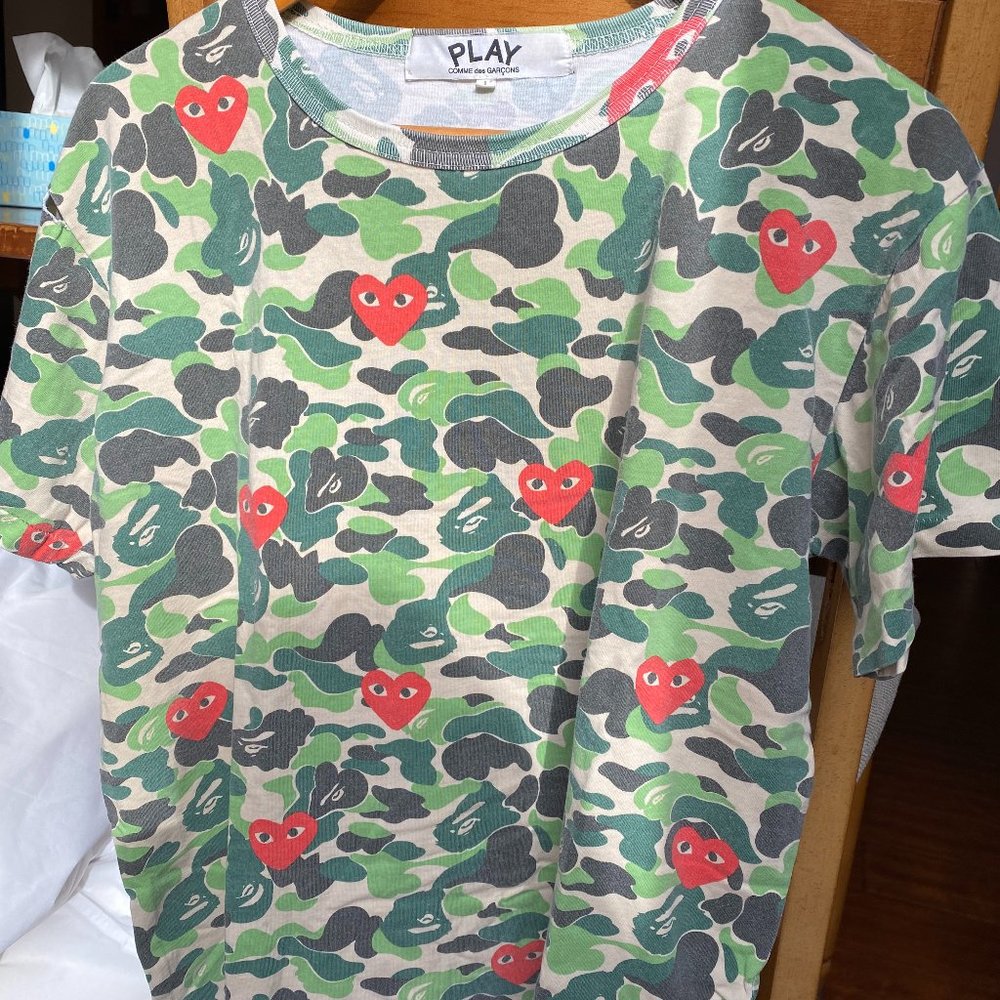 BAPE x Play Comme des Garçons T- Shirt Large